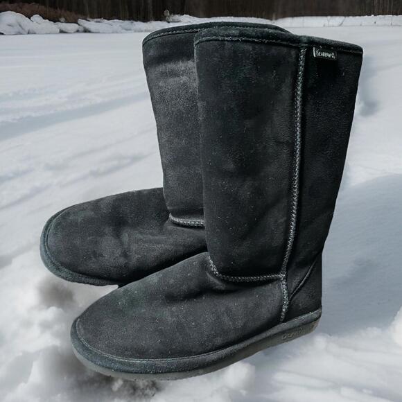 Bear paw black Women’s Tall Suede Winter Boots - Picture 1 of 3